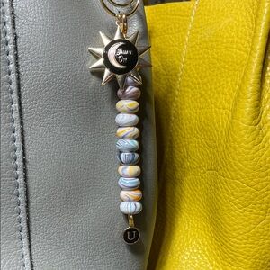 NEW Portland Leather Compatible “U Shine On” Sun Beads Yellow Bag Charm Keychain
